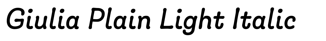 Giulia Plain Light Italic